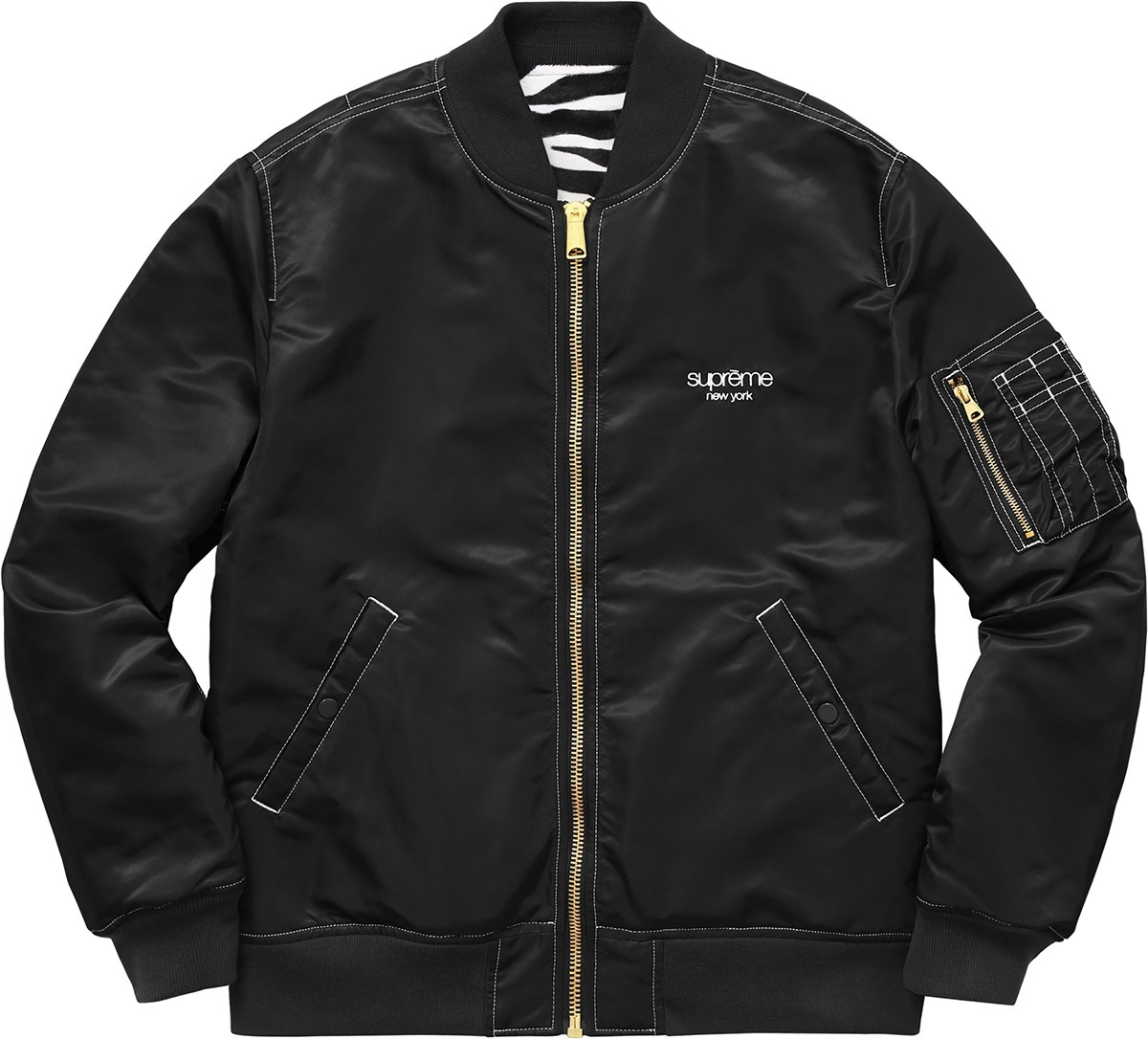 Contrast Stitch Reversible MA-1 Jacket view 10